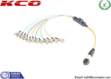 12 Fibers Single Mode LSZH MPO to FC Fanout Patch Cable and MTP to FC Patch Cord for Active Device Termination