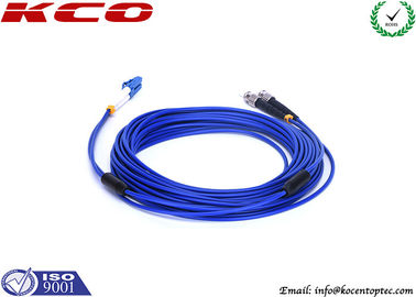 Anti Rodent Armored Fiber Optic Patch Cord Single Mode , ST To LC Armored Fiber Patch Cable