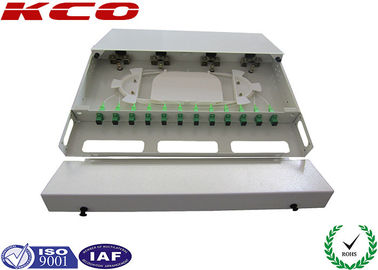 1U 19inch Standard Fiber Optic Rack Mount Patch Panels For Fiber Optic Distribution Frame