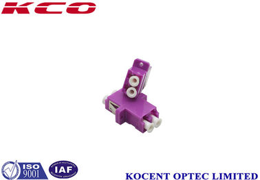 OM4 LC Fiber Optic Adapter with Flange Telcordia GR 326 and JIS Standard Compliant