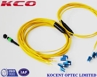 MPO Breakout Fiber Optic Cable MPO/APC to LC/UPC OS2 G652D 2.0mm PVC MPO to LC Fiber Optic Cable