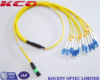 G657A LSZH PVC MPO MTP Patch Cord MPO Fiber Optic Patch Cable 8 Fiber 12 Core Fan Out FTTH 100G