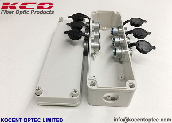 Pole Mountable Waterproof ABS Fiber Optic Splice Closure FTTA Fiber Optic Joint Closure 6 Port