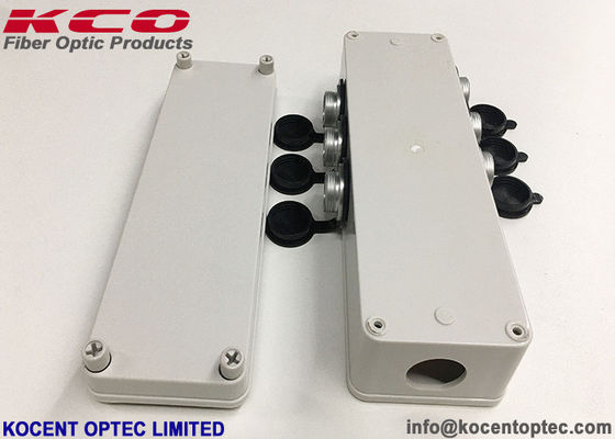 Pole Mountable Waterproof ABS Fiber Optic Splice Closure FTTA Fiber Optic Joint Closure 6 Port