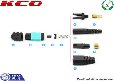 12 24 MPO Optical Connector Housing Set Single Mode MPO Fiber Optic Connector for High Density Interconnection