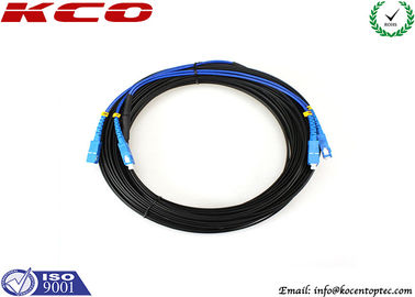 SC / UPC To SC / UPC FTTH Single Mode 2 Cores Fiber Optic Drop Patch Cord