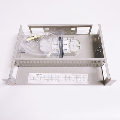 FTTH ফাইবার প্যাচ প্যানেল বক্স 19 ইঞ্চি 2U 48 পোর্ট এসসি সিমপ্লেক্স এলসি ডুপ্লেক্স