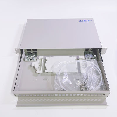 19 Inch Indoor Rackmount Fiber Optic Terminal Box with 24 Ports and Drawer Type Design