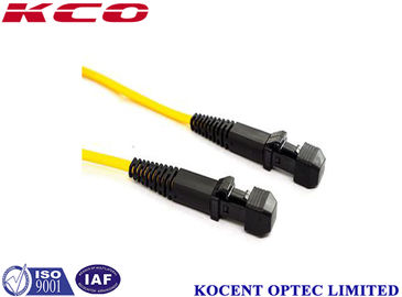 Yellow MT-RJ / UPC PVC LSZH 1.0m Fiber Optic Patch Cord Single Mode 2.0mm