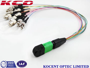 Stable MPO MTP Patch Cord with 12 ST/UPC Breakout Kits for Multimode OM3 OM4 OM5 and 0.35dB Low Insertion Loss