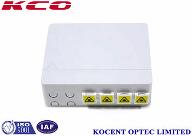 4 Port 4 Core Wall Mount Fiber Optic Termination Box with 4 Cable Port for FTTH Applications