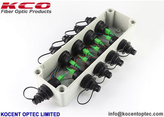 FTTH FTTA আউটডোর ওয়াটারপ্রুফ এসসি এপিসি অ্যাডাপ্টার ফাইবার অপটিক স্প্লাইস ক্লোজার 1 * 8 স্প্লিটার