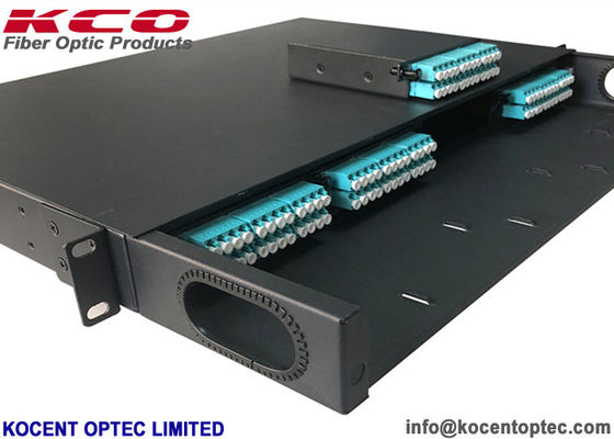96 cores 1U Rack-mount MPO Patch Panel OM3 OM4 OM5 MTP Optical Patch Panel for High Density Fiber