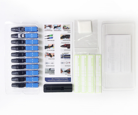 ভিয়েটেল FTTH SC UPC অপটিক্যাল ফাইবার ফাস্ট কানেক্টর IL 0.3dB পাস 3D ফাইবার টেনশন 4N